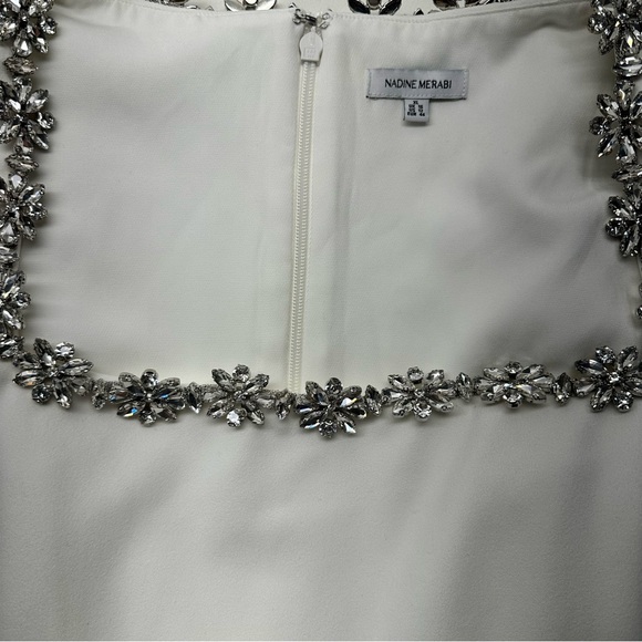 NADINE MERABI Kimberly Rhinestone Mini Dress, Size 12 US - Picture 6 of 9
